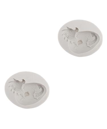 VILLCASE 2pcs Interesting Silicone Mold Clay Molds Dragon Egg Candy Silicone Dinosaur Mold Clay Making Tools Easter Jelly Candle Molds Easter Dinosaur Egg Mold Dinosaur Eggs White Chocolate