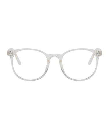 Glasses of Switzerland Blue Light Blocking Glasses - Round Clear Frame | Blue Light Glasses Gaming Accessories Computer Accessories Fake Glasses for Men & Women (Round Clear TR1832-12)