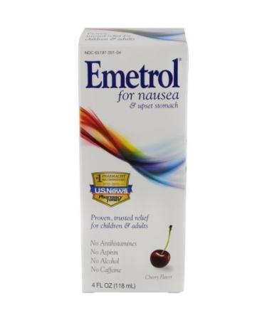 Emetrol for Nausea & Upset Stomach Cherry Flavor Liquid 4oz. Per Bottle