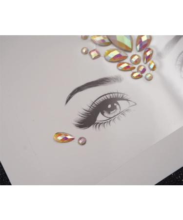 Glow in the Dark Face Jewels Temporary Tattoo for Rave Makeup - Small Flower Design - Buy Online on GoSupps.com