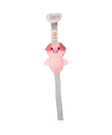 Zigozago - Pacifier chain with a plush pig