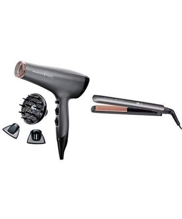 Remington Keratin Protect Ionic Hair Dryer Infused with Keratin and Almond Oil with Keratin Protect Intelligent Ceramic Hair Straighteners Hair Straighteners and Hair Dryer