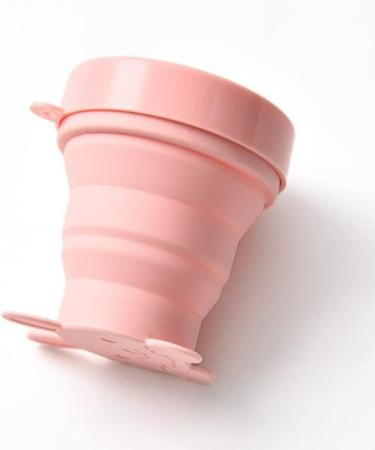 Buy Collapsible Silicone Cup - Travel & Menstrual Use | Foldable Pink Diva Cup - International Shipping Available - Buy Online on GoSupps.com