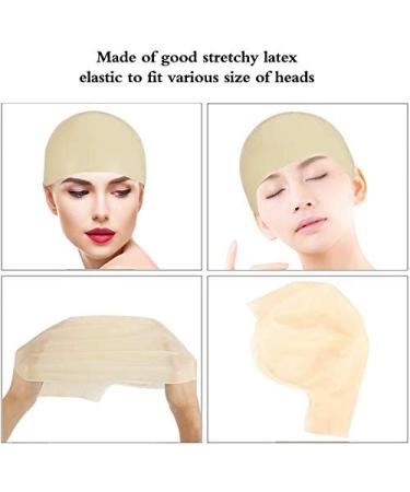 1 Piece Latex Bald Cap Bald Caps for Adults Makeup Bald Head Wig Cap Costume Accessory - Buy Online on GoSupps.com