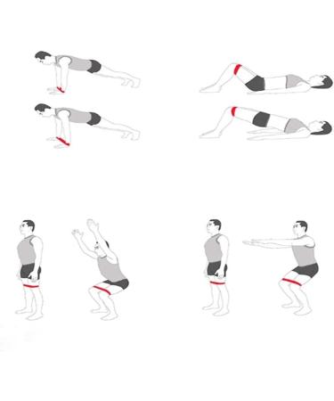 Pilates Flexbands Exercise Workout Bands for Women and Men 5 Set of Stretch Bands for Booty Legs - Buy Online on GoSupps.com