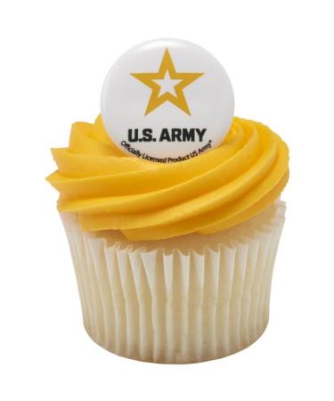 United States Army Cupcake Rings Toppers Party Decorations Supplies 24 count