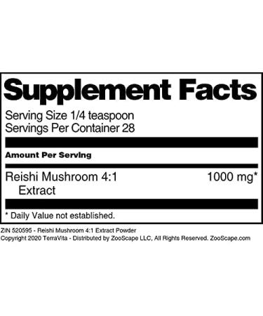 Reishi Mushroom 4:1 Extract Powder (1 oz ZIN: 520595) - Buy Online on GoSupps.com