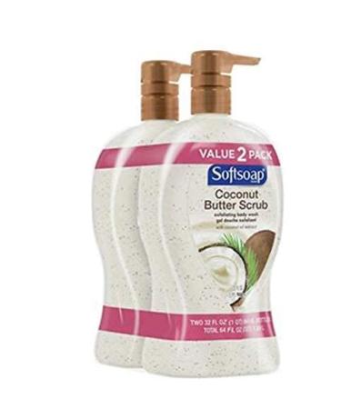 Softsoap Body Wash with Coconut Scrub Pump Two 32 Oz.