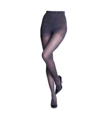 Sigvaris Women s Style Patterns 710 Closed Toe Pantyhose 20-30mmHg - Graphite - Large Short Large Short Graphite