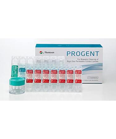 Menicon Progent Biweekly Contact Lens Cleaner - Removes Protein Deposits (7 Treatments)