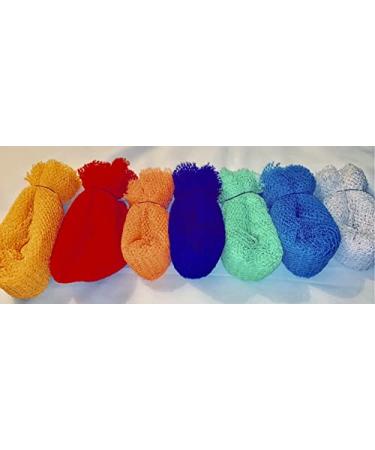 African Net Exfoliating Shower Body Scrubber/Exfoliating Back Scrubber/Skin Smoother/Great for Daily Use - Assorted Colors