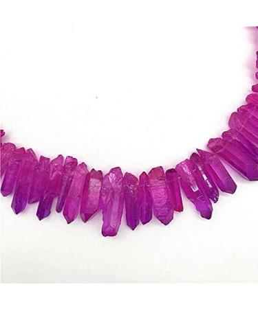 Natural Crystal Rough 1PC Rose Titanium Aura Lemurian Quartz Crystal Point Stones Crafts Decor DIY Natural Stones and Crystals - Buy Online on GoSupps.com