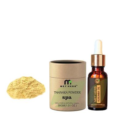 Metherb 30g Thanaka Powder & 30ml Kusumba Oil For permanent hair removal Product Eco Friendly Packing (30g+30ml)