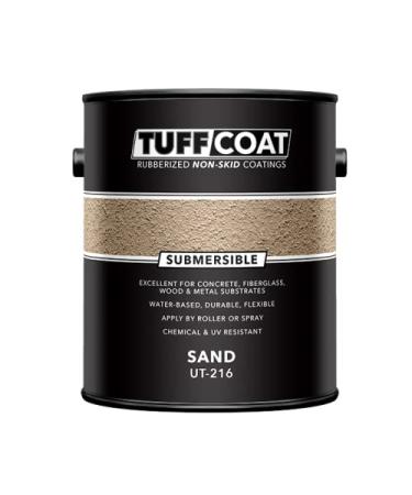 Tuff Coat UT-216 Sand - Submersible, Water-Based, Rubberized Non-Skid Coating - 1 Gallon