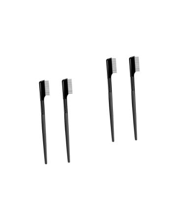 Ipetboom 4 Pcs Eyebrow Comb Mascara Applicator Makeup for Eyelashes Extension Cosmetic Comb Tool Eyelash Brush Portable Eyelash Comb Steel Needle Stainless Steel Eyelash Curler 14X2cmx2pcs Blackx2pcs