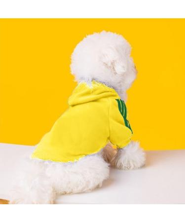 Ducomi Dog Sweater with Hood for All Breeds - Warm Soft Single-Colored Yellow Sweater for Pets & Puppies (Medium) - Buy Online on GoSupps.com