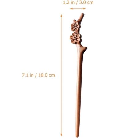 SHERCHPRY Chinese Hair Stick Peach Wood Hairpin Vintage Hair Clip Women's Hair Bun Pin - Buy Online on GoSupps.com