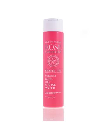 RoseSensation Relaxining Anti-aging Vegan Bodywash for Women | Premium Clean Beauty with Rose Oil | Sunburn & Irritated Skin Relief | 10 oz