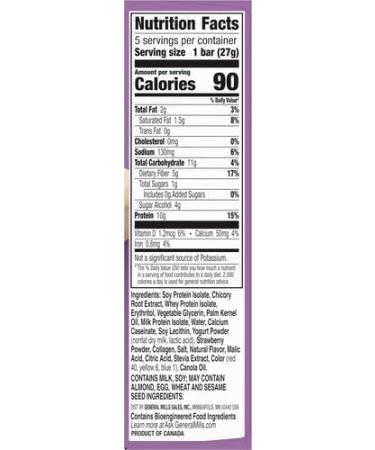 Protein One 90 Calorie Protein Bars Strawberries and Cream Keto Friendly 5 Ct 4.8 oz Strawberries and Cream 5 Count (Pack of 1) - Buy Online on GoSupps.com