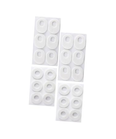 Healeved 4 Sheets Corn Stickers Anti Wear Heel Pads Pads Feet Fabric Padding Heel Pad Pain Corn Pads for High Heel Protectors Foot Corn Protector White Toes Liner Felt