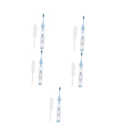 Gleavi toothbrush 5st toothbrush brisk toothbrush dental brush for braces trousers cleaning brush brush pocket travel pktg prosthesis brush travel toothbrush 1 piece (1 Pack) bluex5stk