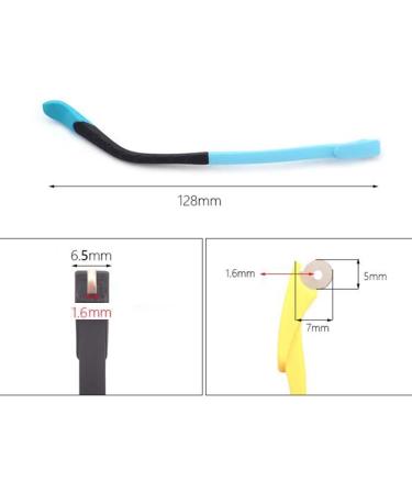 Buy Marxan Children's Glasses Repair Kit - Universal TR Silicon Frame Accessories - Yellow - Pair of Replacement Brackets for Kids' Glasses - Buy Online on GoSupps.com