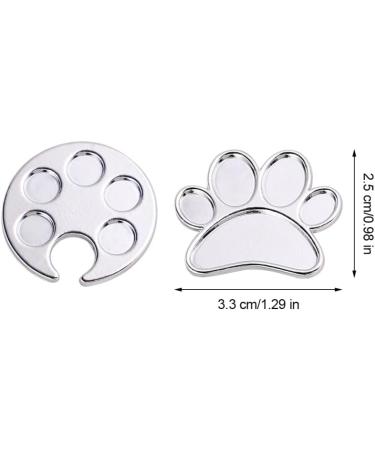 Healeved Palette Ongles Manucure Mini Palette pour M lange Couleurs Nail Art Accessoire Portable Facile Nettoyer pour Salon D'Ongles D coration Photo 3.3x2.5cm Argent - Buy Online on GoSupps.com