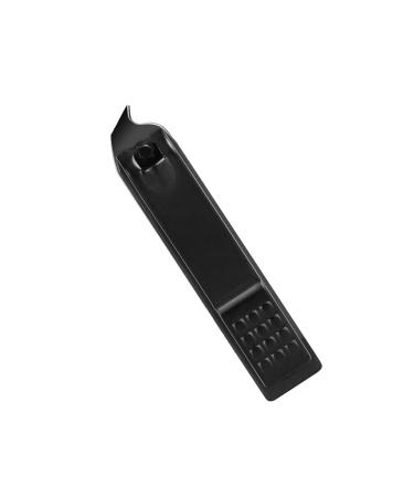 dijiusidy Nail Clippers Stainless Steel Black Sharp Matte Scissors Sturdy Anti-slip Lever Smooth Surface High Precision Manicure Tool Skew Notch
