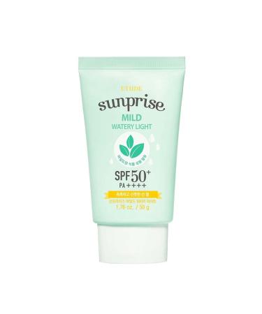 ETUDE Sunprise Mild Watery Light SPF50+/PA+++ 1.7 fl. Oz (50ml) (21AD) | Light Moisturizing Sunblock for Sensitive Skin | Korean Skin Care Products Sunprise Watery Light 21AD