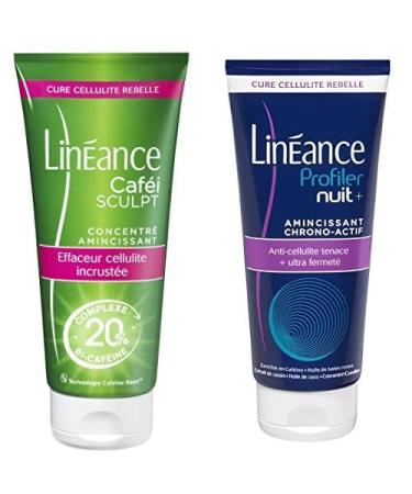 Lin ance Lin ance - Cafei Sculpt - Slimming Concentrate - Anti-Cellulite Inlaid - Bi-Caffeine Complex - 180ml & Tenacious Anti-Cellulite + Ultra Firmness - Profiler Nuit+ - 180ml tube