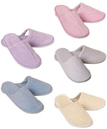 Buy 5 Pairs of Universal Disposable Hotel Slippers - High-Quality Anti-Slip Coral Fleece for Guests | Perfect for Parties & Events - Buy Online on GoSupps.com