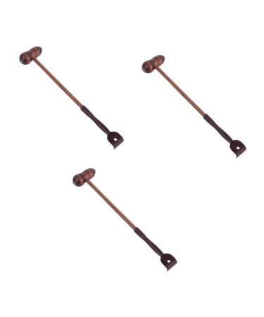 Beavorty 3st back scratch circulation promote blood circulation promote massage hammer stick hammer massage device yoga massage leather mouse for the back of wooden massage tab clipper