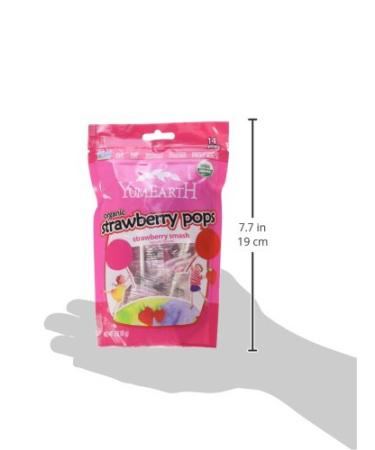 Yummy Earth Organic Strawberry Smash Lollipops - 3 oz Case of 6 | Natural Candy - Buy Online on GoSupps.com