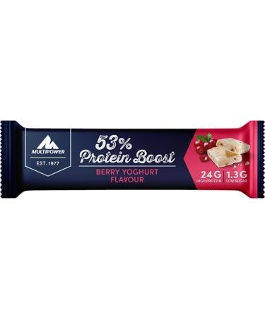 Multipower 53% Protein Boost - 20 x 45g Protein Bar Mix Box | 24g Protein per Bar | 3 Delicious Flavors | International Shipping Available - Buy Online on GoSupps.com