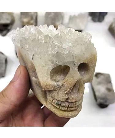 1pc Natural Clear White Quartz raw Crystal Cluster Stone Carved Skulls Obelisk - Buy Online on GoSupps.com