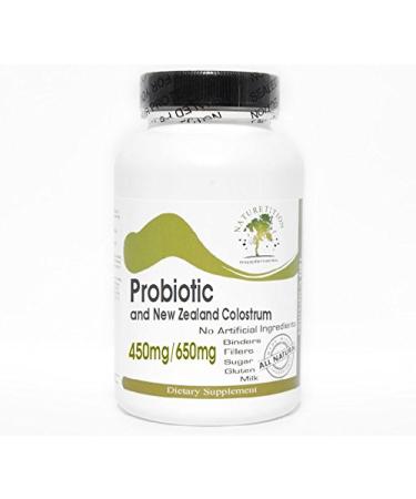 Probiotic 450mg and New Zealand Colostrum 650mg 200 Capsules - No Additives Naturetition Supplements