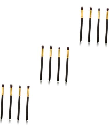 FOYTOKI 12 Pcs Eye Make-up Brush Kit Creme Eyeshadows Eyeliner Makeup Pencil Glitter Eyeshadow Black - Buy Online on GoSupps.com