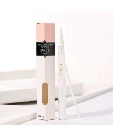 Double Eyelid Glue Natural Waterproof Long Lasting Adhesive Glue Pen Invisible Instant Upper Eyelid Lift Cream for Droopy Saggy Hooded Eyes