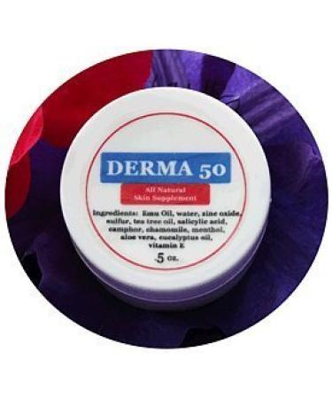 Purple Emu Derma 50 All Natural Skin Supplement Wound and Burn Cream with Emu Oil .5oz. Jar