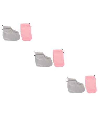 FOMIYES 3 Sets Gloves Paraffin Heated Booties Foot Wax Cover Paraffin Wax Feet Cover Hand Foot Care Tools Beauty Tools Paraffin Wax Mitts Booties Heat Tool Nursing Cover Fabric Pink Spa