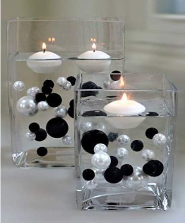 Rose Gold Floating Pearls Vase Decorations - Jumbo/Assorted Sizes + Water Gels for Floating Effect | 1 Pk - Buy Online on GoSupps.com