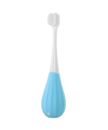 NOLITOY Toddler Toothbrush Kids Manual Toothbrush Baby Training Toothbrush Lovely Soft Children Manual Toothbrush Blue
