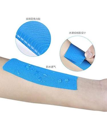 Waterproof Kinesiology Tape - 40 Precut Elastic Strips (3 Rolls) for Muscle & Joint Support | Ideal for Sports & Weightlifting - Buy Online on GoSupps.com