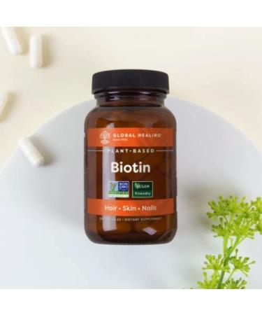 Global Healing Center Biotin Supplement with Organic Sesbania Extract - 2500mcg, 60 Capsules - Buy Online on GoSupps.com
