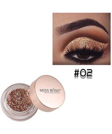  Miss Rose MISS ROSE Makeup Glitter 10 Colours Cream Glitter Holographic Chunky Face Eyeshadow Liquid Liquid High Body - Buy Online on GoSupps.com