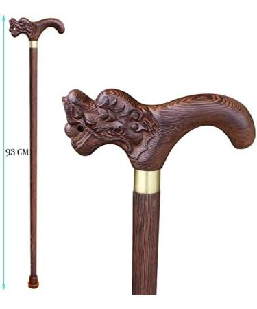 Solid Wooden Walking Cane Wood Canes Wooden Cane Faucet Handle Wenge Walking Stick Old Man Crutches Solid Wood Walking Stick Walking Aid Brown for Elderly Seniors - Buy Online on GoSupps.com