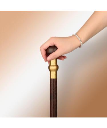 WoodeCane Solid Walking Stick WoodeCane Old MaRound Head Solid Wood GentlemaCrutches Walking Stick Handcuffs Walker Wenge for Elderly Senio Run forward - Buy Online on GoSupps.com