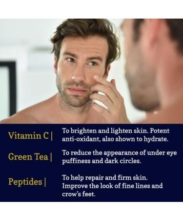 Men's Anti-Aging Eye Treatment | Reduce Crow's Feet, Wrinkles, Dark Circles, and Puffiness | Natural & Organic Ingredients | 0.5 oz - Buy Online on GoSupps.com