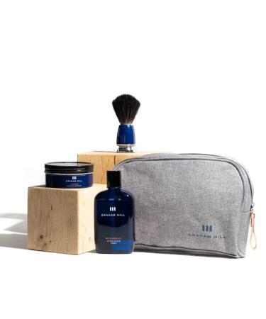 GRAHAM HILL Shaving Kit - Shaving Soap Shaving Brush After Shave Tonic - Travel Size