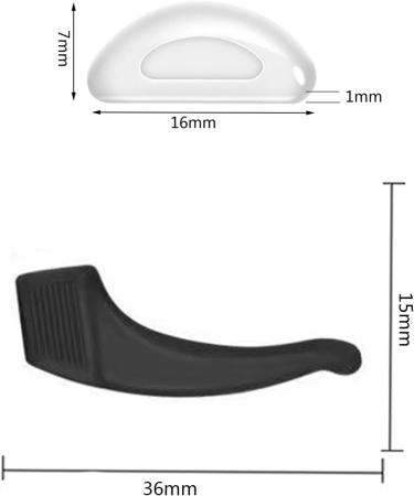 24 Pairs Anti-Slip Silicone Nose Pads for Glasses - Wudqiji Ear Hooks & Adhesive Sports Sunglasses Accessories - Buy Online on GoSupps.com
